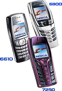 Телефоны Nokia: 6800, 6610 и 7250