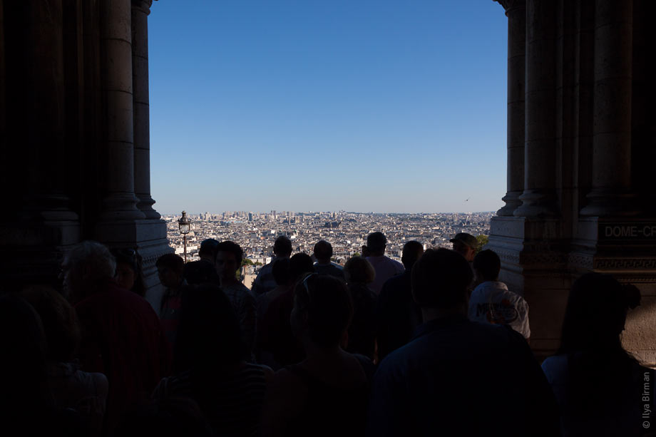 Вид из церкви Сакре-Кёр на Париж