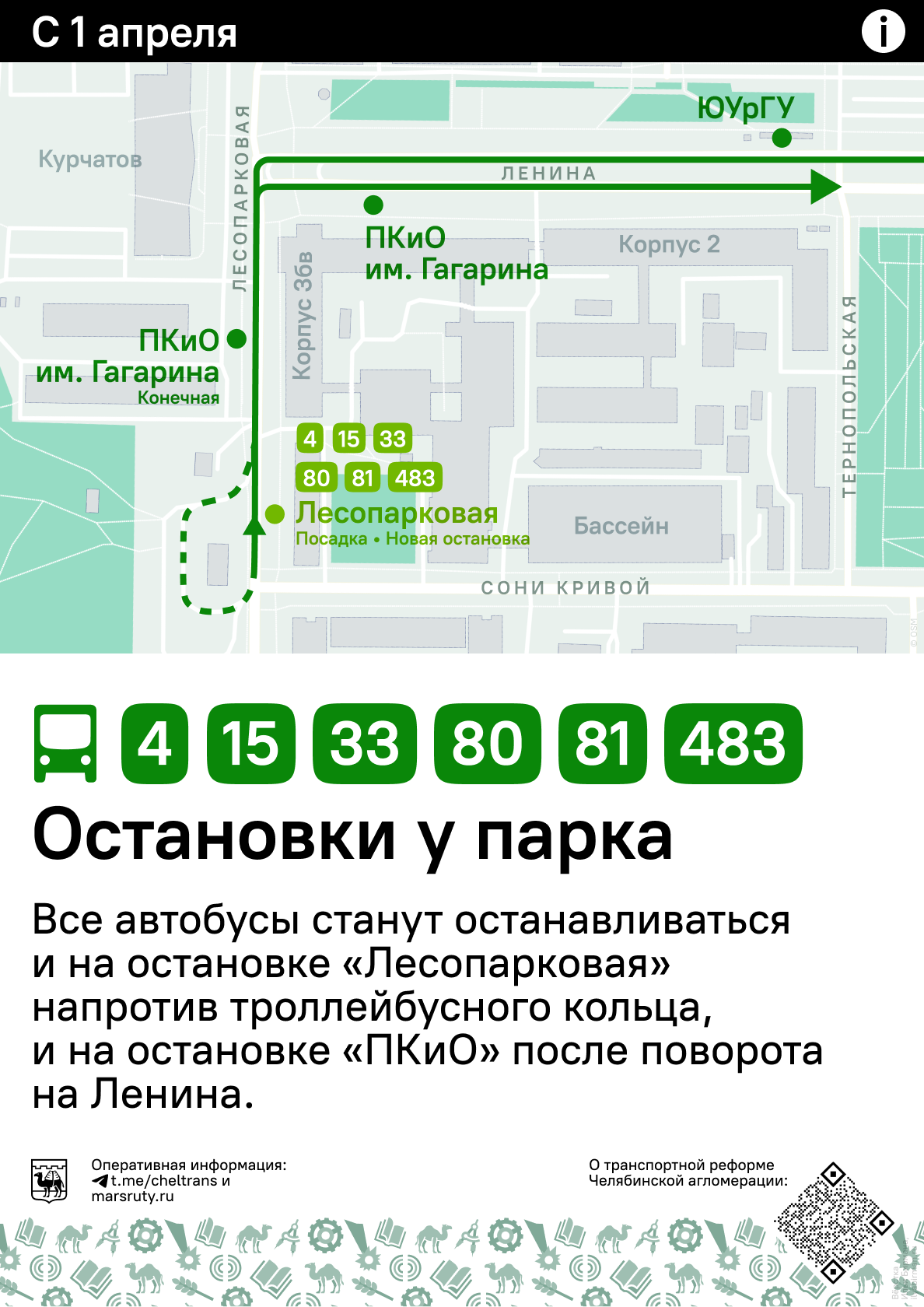 Остановки у парка