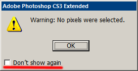 No Pixels Were Selected