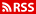Иконка RSS красного цвета